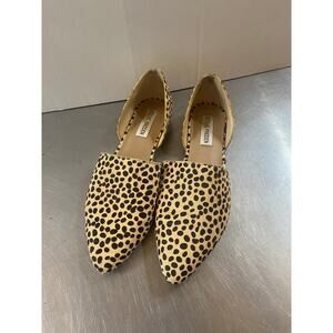 Steve Madden Talent D'Orsay Cow Hair Leopard Cheetah Leather Flats 8.5